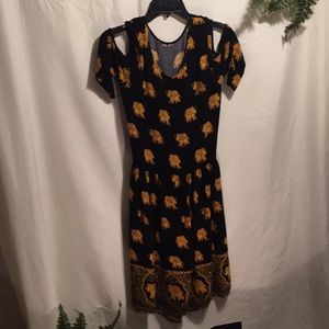 Golden elephant dress
